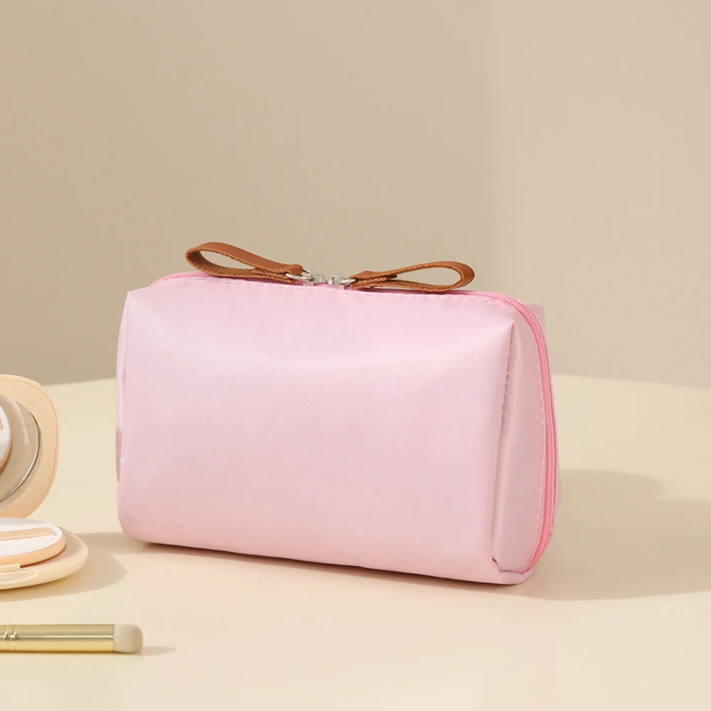 1pc Green/Pink/Blue Small Makeup Bag For Purse Portable Waterproof Cosmetic Bag Lipstick Bag Travel Makeup Pouch For Girls Women Oasis Select Pink