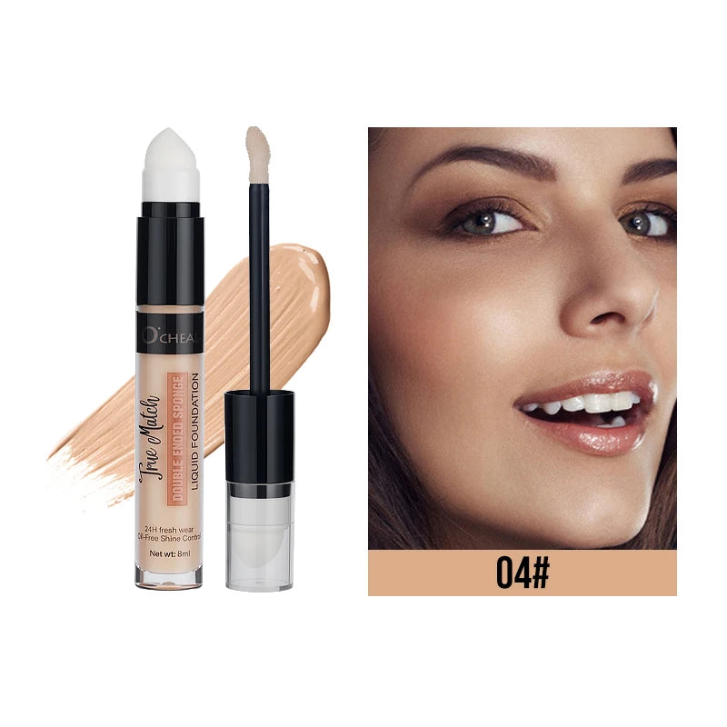 Waterproof Liquid Foundation Concealer Pen Cover Dark Spots Acne Marks Long Lasting Essential Beauty Tool Makeup Pencil Oasis Select 04