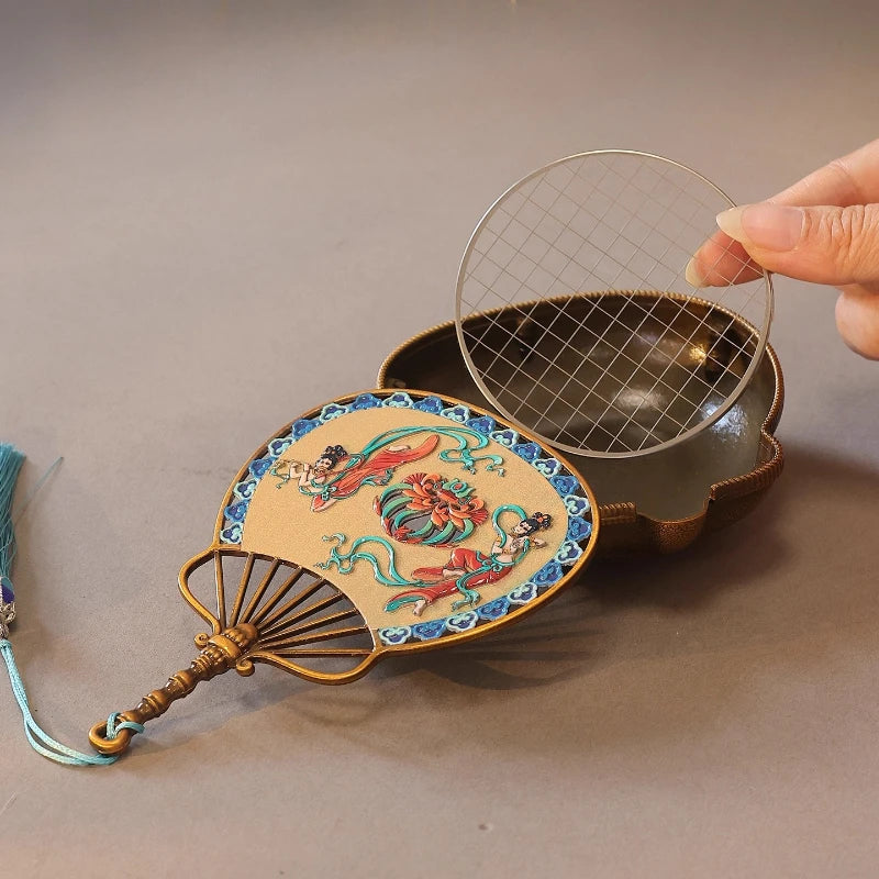 Enamel Incense Burner Household Indoor Incense Burner Sandalwood Chinese Retro Tea Ceremony Incense Burner Decorative Item Oasis Select