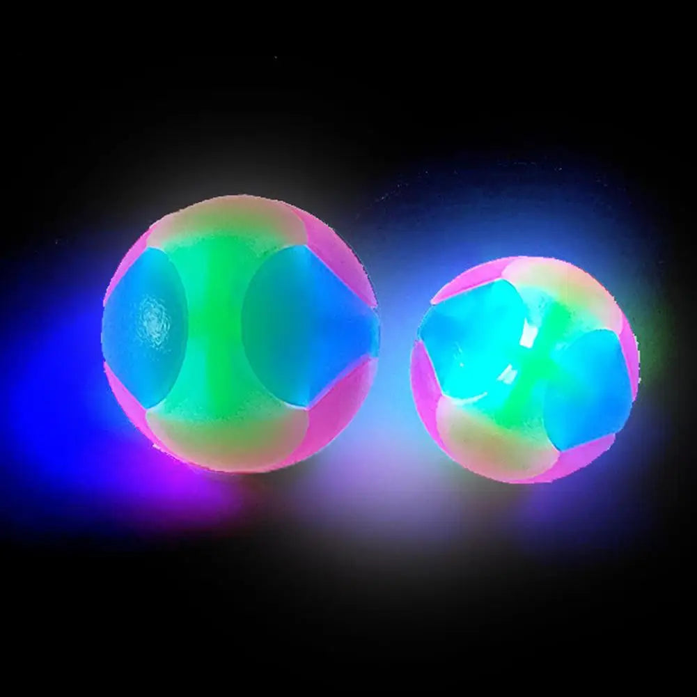Pet Light Up Toy Ball Glowing LED Puppy Flashing Elastic Ball Toy Color Light TPR Ball Interactive Toys For Cats Dogs Oasis Select