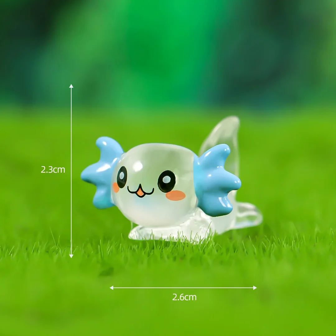 Simulation 3D Axolotl Fish Resin Charms Solid Color Kawaii Cartoon Earring Keychain Pendant Marine Animal Jewelry Diy Oasis Select TM
