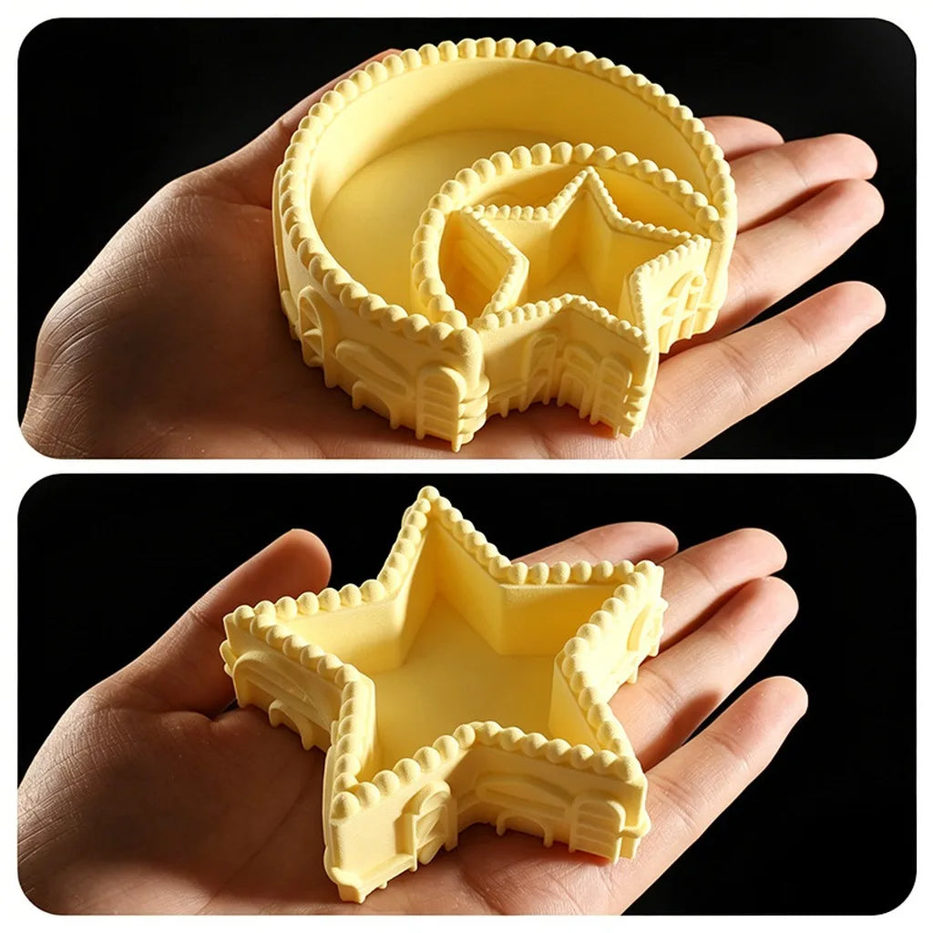 Silicone Star Moon DIY Mold – Candle Holder & Gypsum Tray