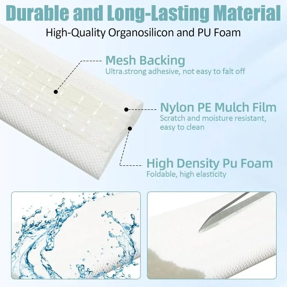 3 Meters Wedge Weather Stripping Self Adhesive Soundproof Door Window Gap Filler Waterproof PU Foam Insulation Tape Drawer Oasis Select