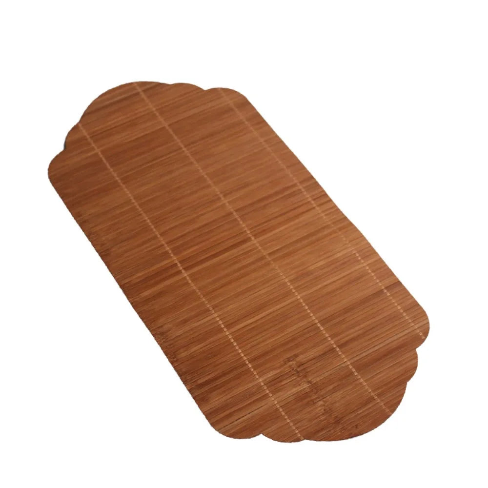 Multicolor Bamboo Tea Mat Heat Insulation Anti Scalding Hand-woven Tea Mat Multi-shape Zen Tea Mat Tea Ceremony Supplies Oasis Select oval