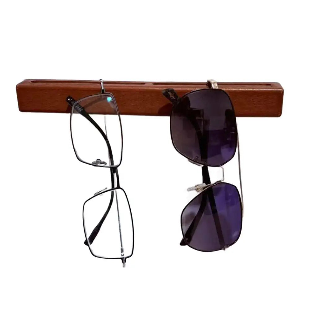 Wall-Mounted Wooden Eyeglasses & Sunglasses Holder Rack