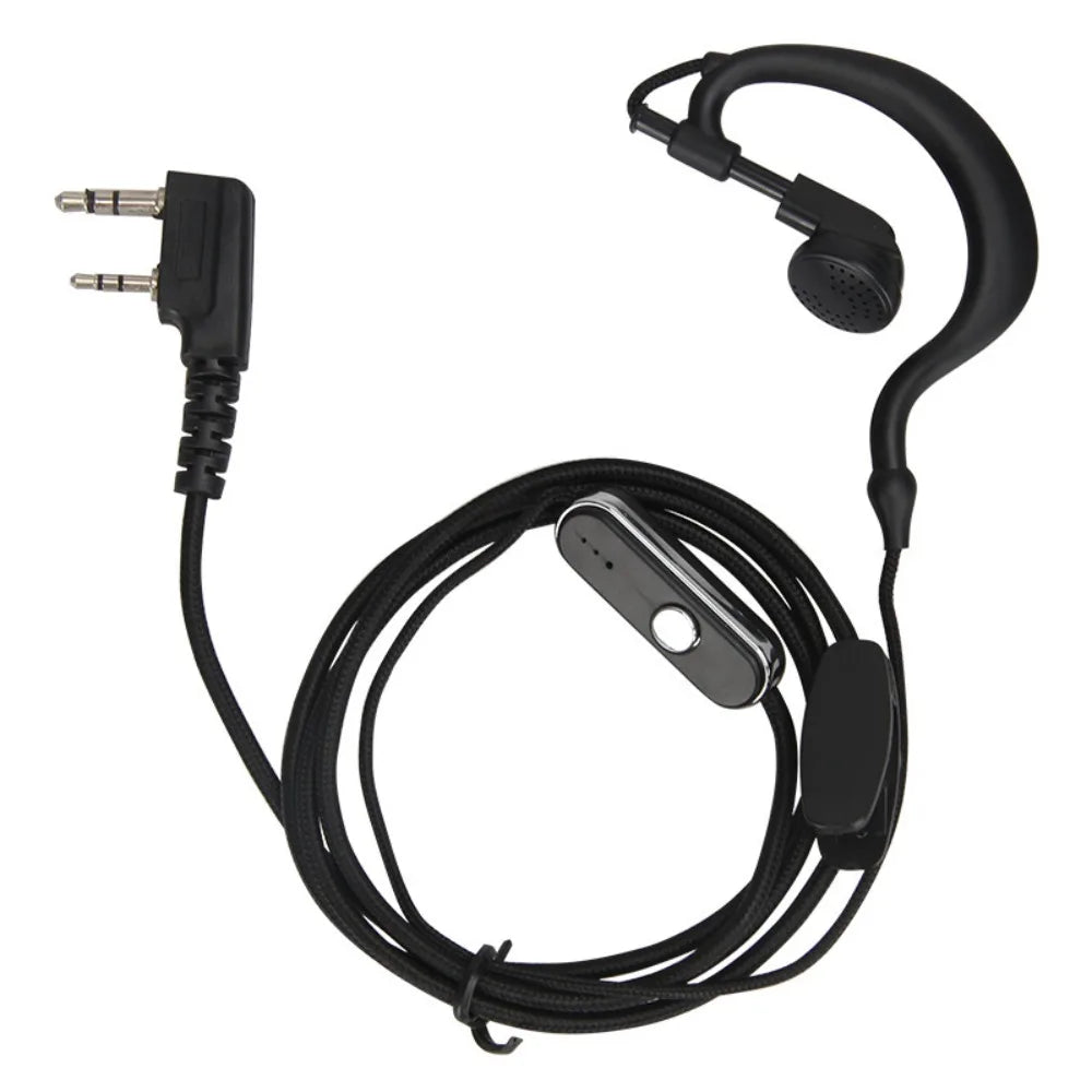 Wired Walkie-Talkie Headset Over Ear K Type Two Wired Earpiece Durable Construction 2 Pin M Plug Walkie Wired Earphone Oasis Select Style1