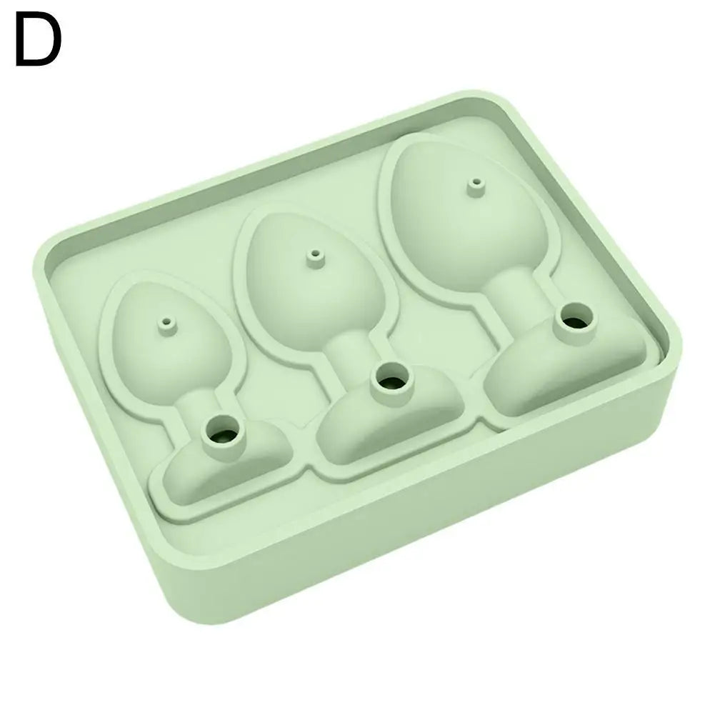 Creative Silicone Ice Cube Mold Prank Anal Plug Shaped Ice Tray Reusable Funny Cocktails Whiskey Beer Drink ice-Cube Maker Oasis Select green