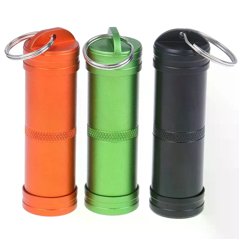 1PC Mini Waterproof Capsule Seal Bottle Outdoor EDC Survival Pill Box Tank Case Oasis Select