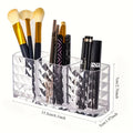 Clear Acrylic Makeup Organizer Holder For Brushes Lipstick And Cosmetics Vanity Desk Storage Box Produce Fridge Container Oasis Select 1pc