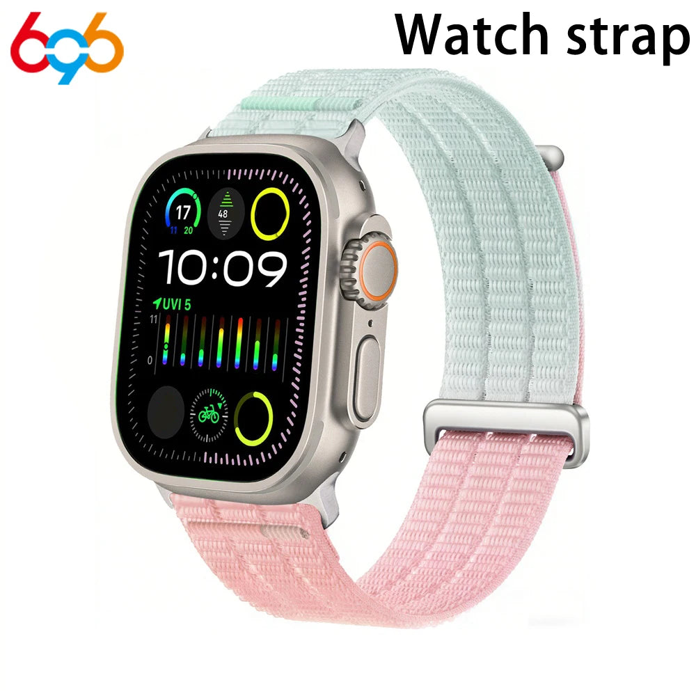 Women's Band For IWatch Series 9 8 7 6 SE 5 4 Nylon Sport Strap For Iwatch Ultra 45mm 42mm 40/38mm 44mm Breathable Wristband Men Oasis Select BP 38mm40mm41mm