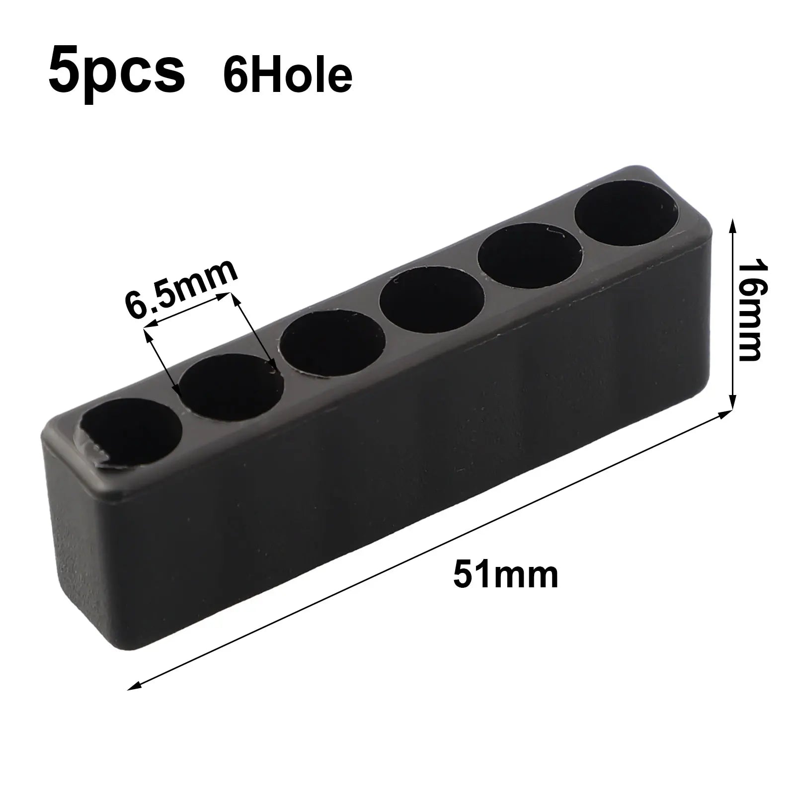 5Pcs 6Hole 1/4 Hex Shank Screwdriver Bit Holder Plastic Screwdriver Storage Drill Bit Stand Case Power Tools Oasis Select