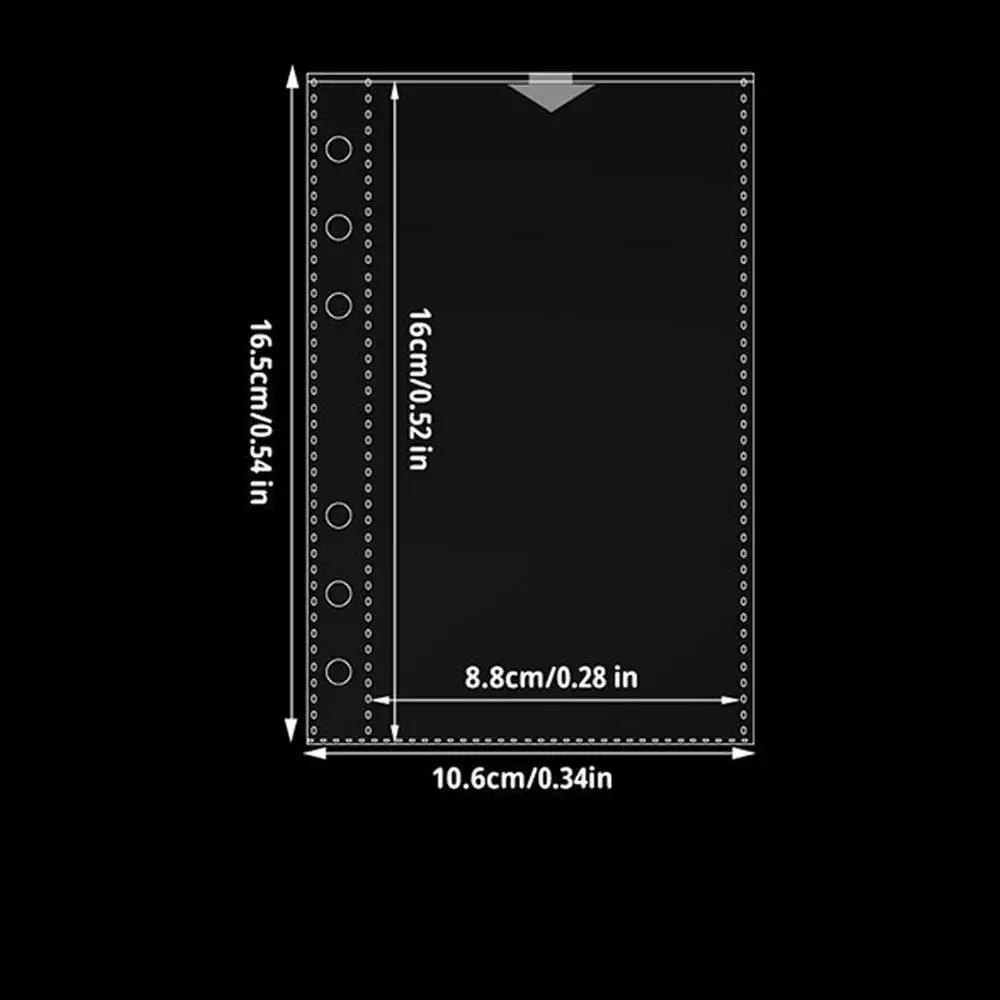 A6 binder replacement card pages transparent binder replacement pages sticker book replacement pages suitable for 6-ring binder Oasis Select Transparent 1 grid