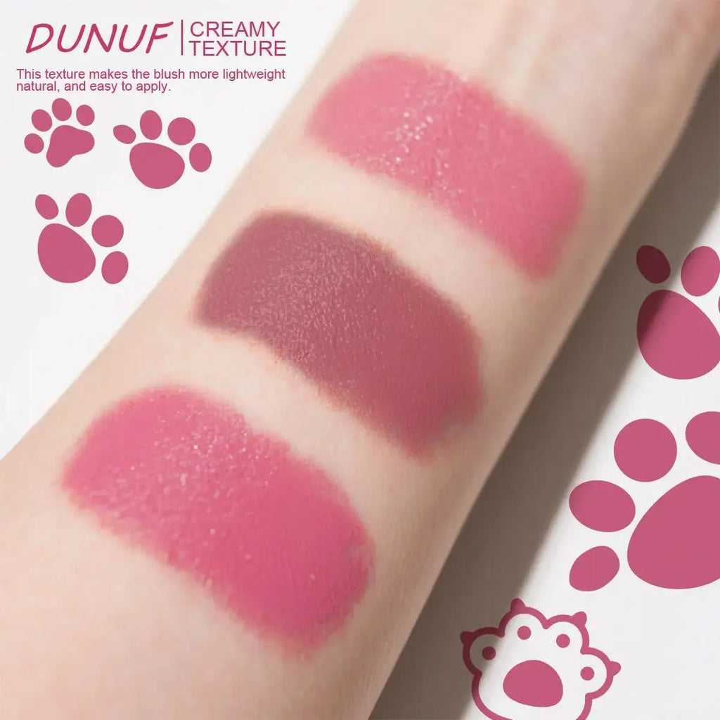 DUNUF Cat Paw Liquid Blush Trio – Buildable & Long-Lasting