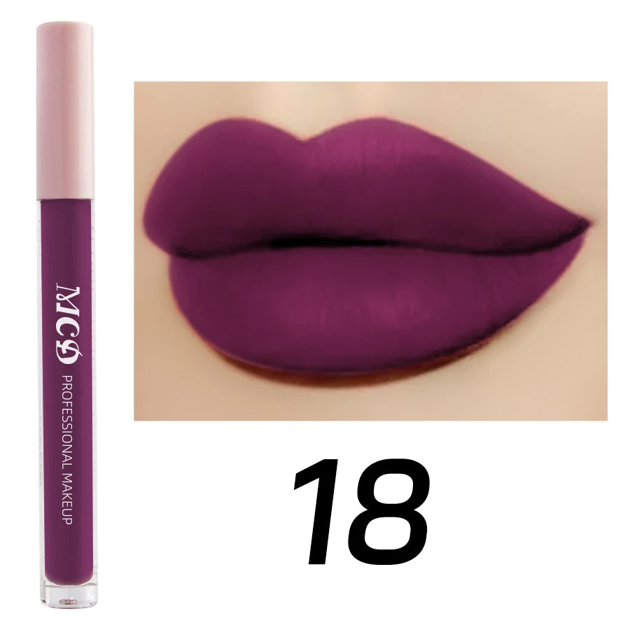 MCD Dark Brown Matte Velvet Liquid Lipstick – Waterproof Lip Gloss