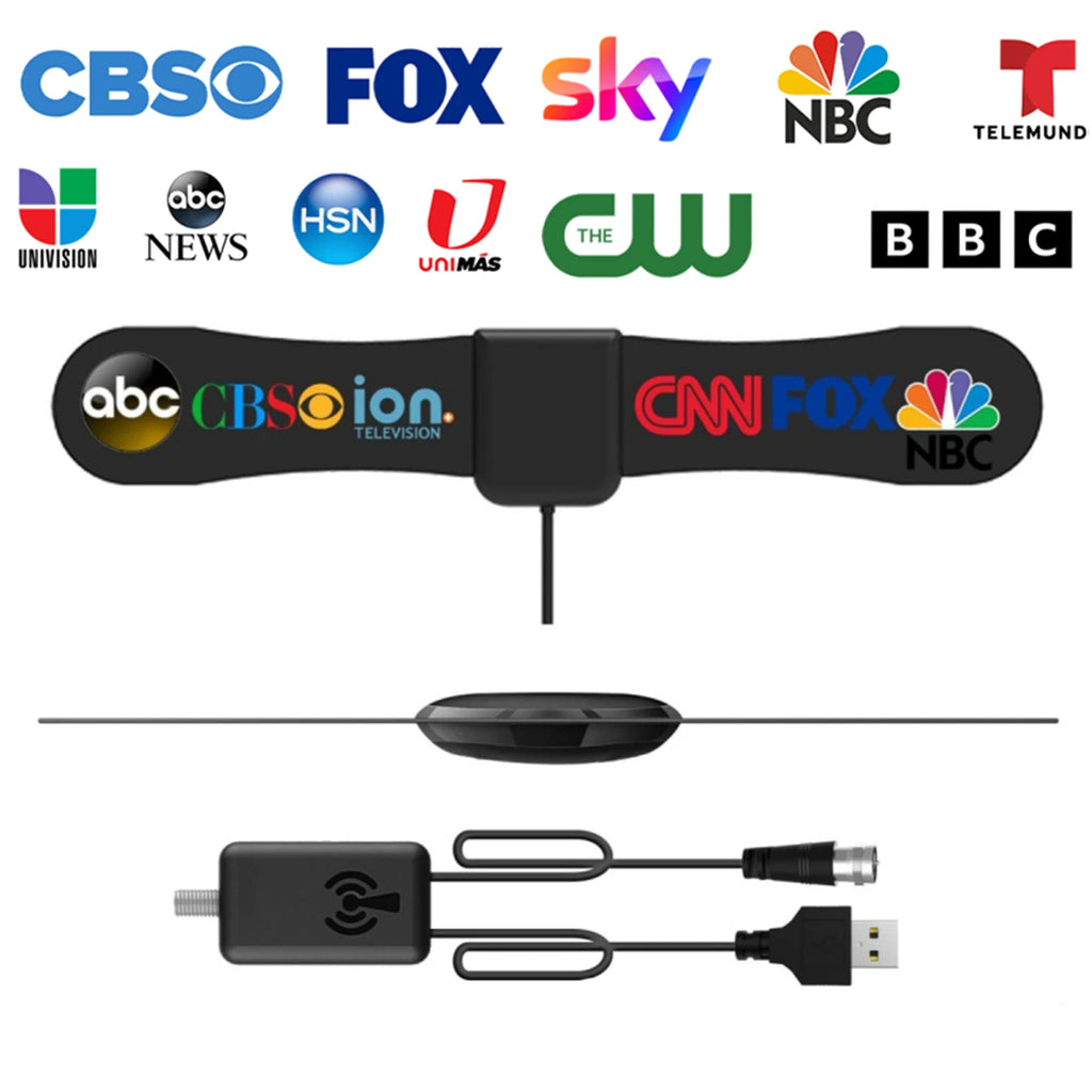 TV Antenna Digital Antenna for Smart TV 4K 1080p HD Digital VHF UHF All TV's for Local Channels, Smart Switch Signal Booster Oasis Select Default Title