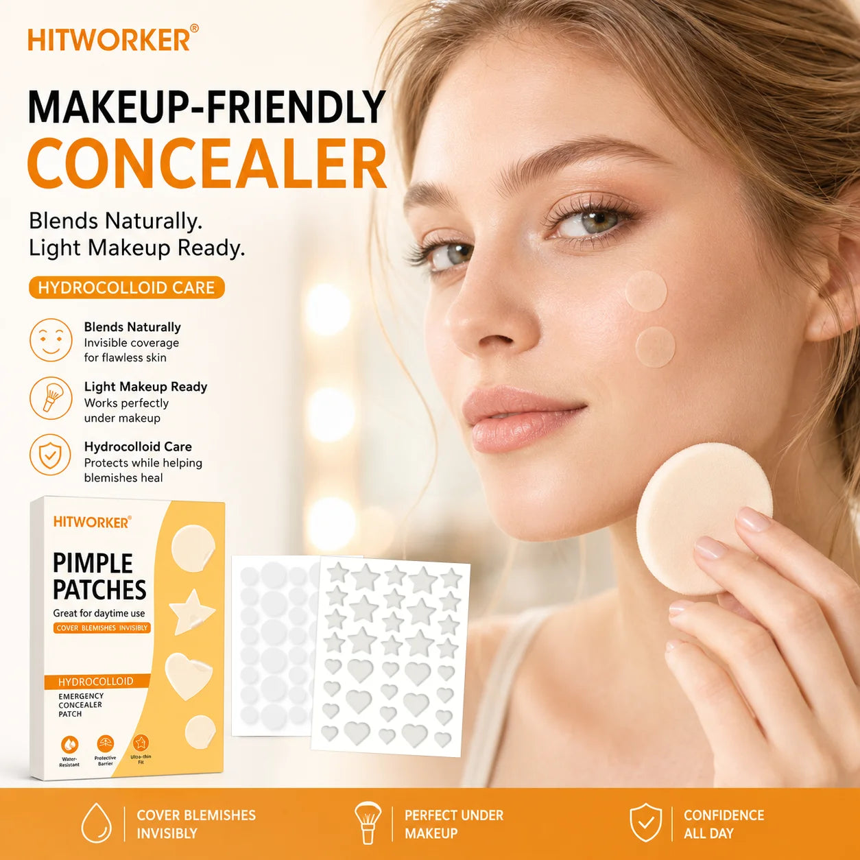 360Pcs Acne Patches per Box, Star-Shaped Acne Patches, Concealing Patches, Suitable for All Skin Types, Unisex Skincare Oasis Select