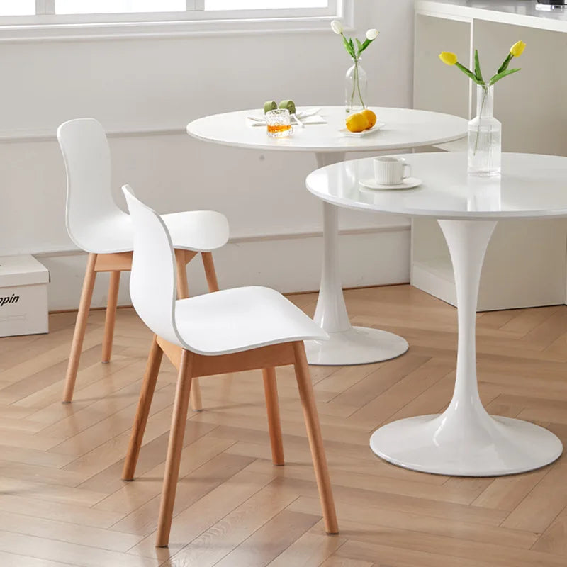 Nordic dining chair household simple small apartment ins creative backrest chair cafe milk tea shop casual solid wood chair Oasis Select