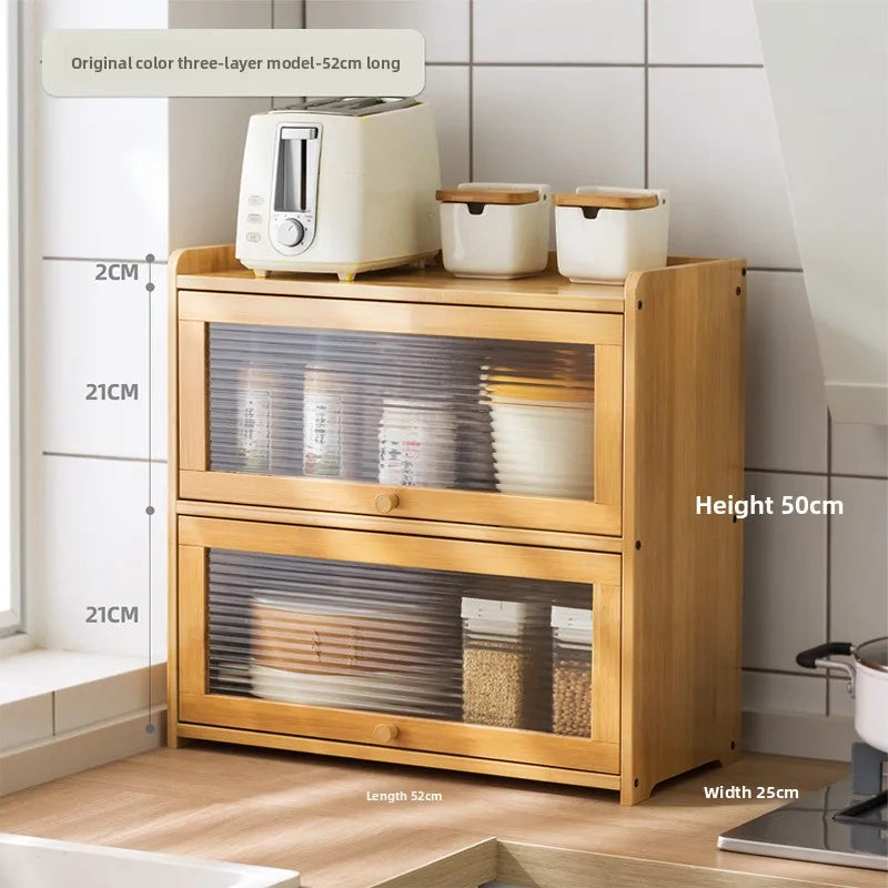 Kitchen Shelves Seasoning Dishes Storage Multi-layer Countertops Lockers Cupboards Household Cutlery Chopsticks Storage Boxes Oasis Select Primary 2-52
