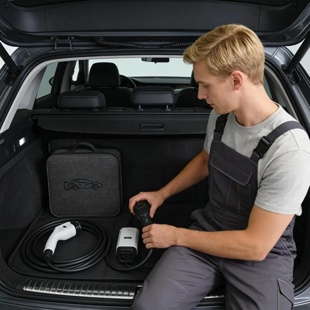 Scratch Resistant Dustproof New Energy Vehicle Charging Gun Storage Bag Portable EV Charger Cable Bag Auto Storage Bag Oasis Select