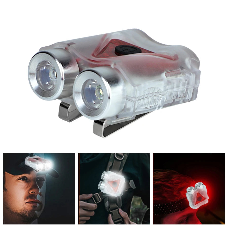Sensor COB LED Headlamp Cap Clip Light USB Rechargeable Head Flashlight Built-in Battery Headlight Led Head for Fishing Camping Oasis Select Set D 1PC