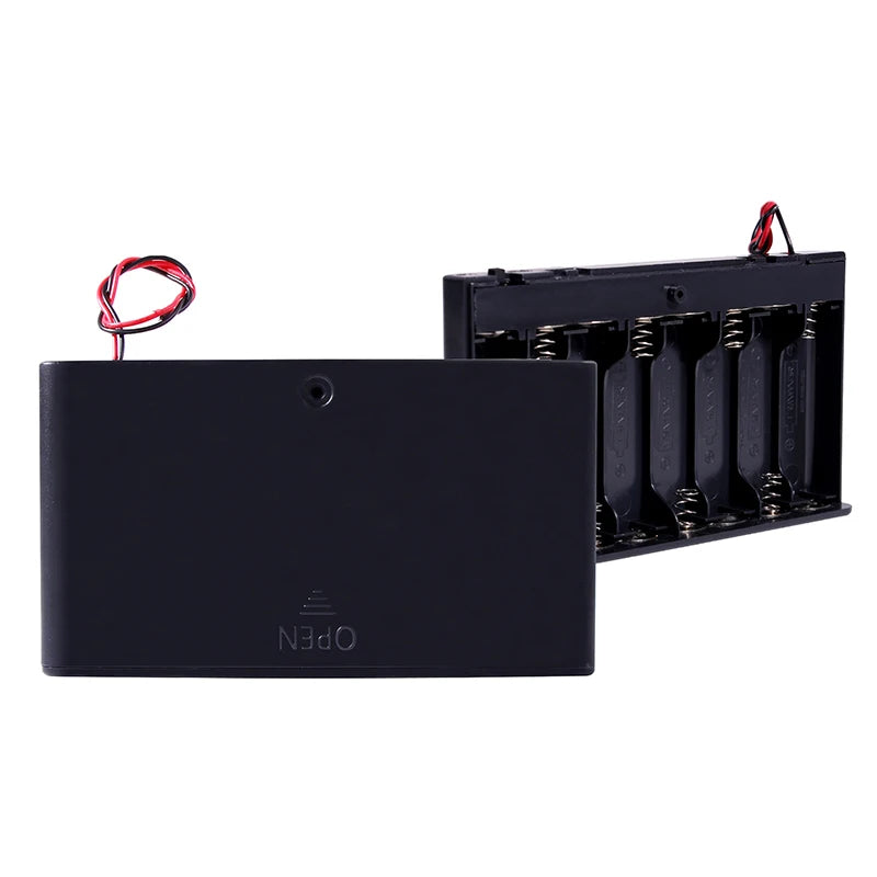 1/2Pcs 8 Slots AA Battery Holder Battery Storage Case Box With Switch & Cover Batteries Standard Container Oasis Select