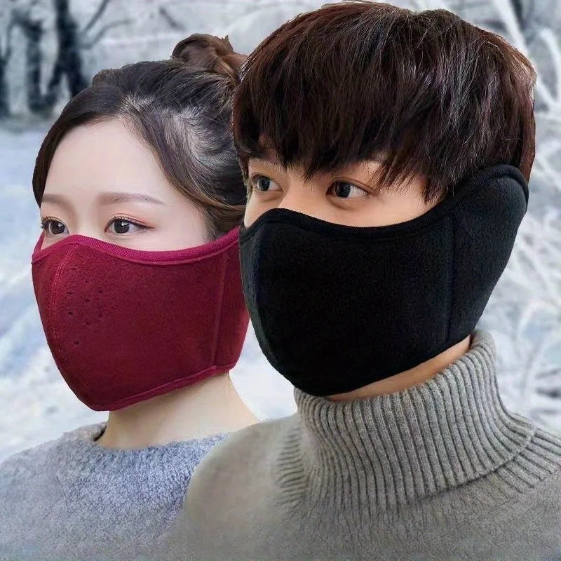 2pcs Winter Warm Face Mask Windproof Thickened Breathable Ear Protection Ski Mask Thermal Motorcycle Bicycle Outdoor Sport Mask Oasis Select
