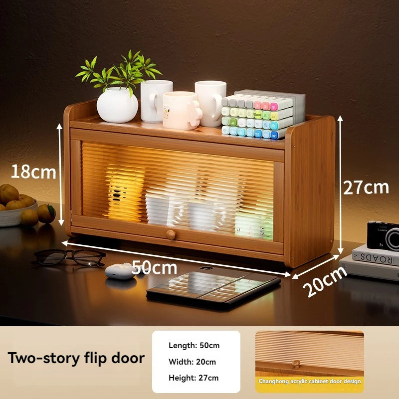 Kitchen countertop seasoning rack storage shelf, product sorting rack, layered multifunctional storage cabinet, dust-proof cabin Oasis Select 2 layers-50cm