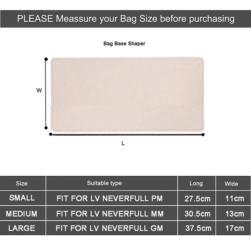 Felt Bag Base Shaper | Tote Bottom Support Insert – 3 Sizes Bag Base Shaper Oasis Select