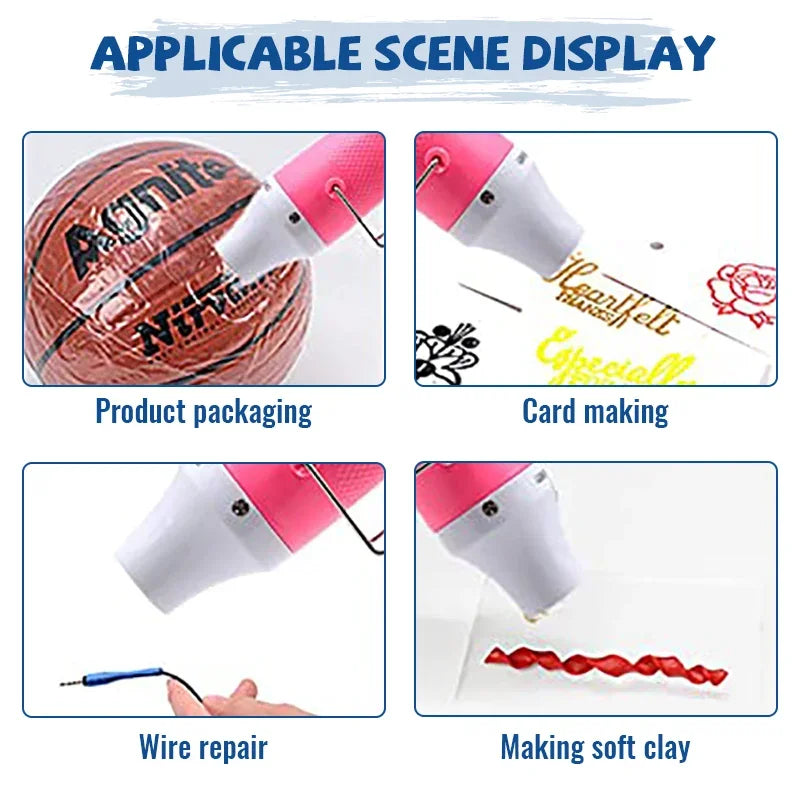 Hot Air Gun 220V Soldering Temperature Blower Gun DIY Crafts Electric Power Hot Dryer Mini Heat Gun For Shrink Tubing Car Wrap Oasis Select