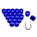 20Pcs 17/19/21mm Car Wheel Nut Caps Anti-Rust Auto Hub Screw Cover Wheel Nut Rim Cover Protection Covers Caps Tyre Nut Bolt Oasis Select Plating blue 21mm 20Pcs