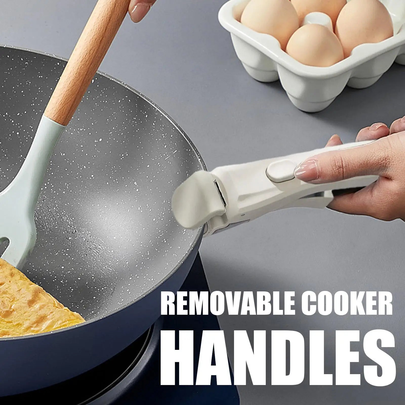 Detachable Cookware Handle Universal Pot Handle Kitchen Anti-Scalding Cooking Pan Handgrip For Bowl Dish Plate Pot Handles Oasis Select