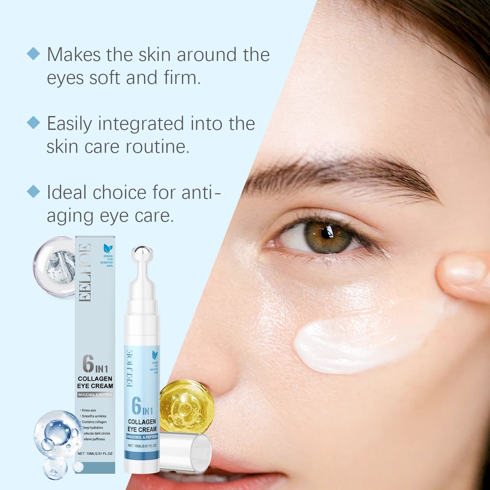 Eelhoe Collagen Eye Cream – Hydrating & Anti-Aging 15ml Collagen Eye Cream Oasis Select