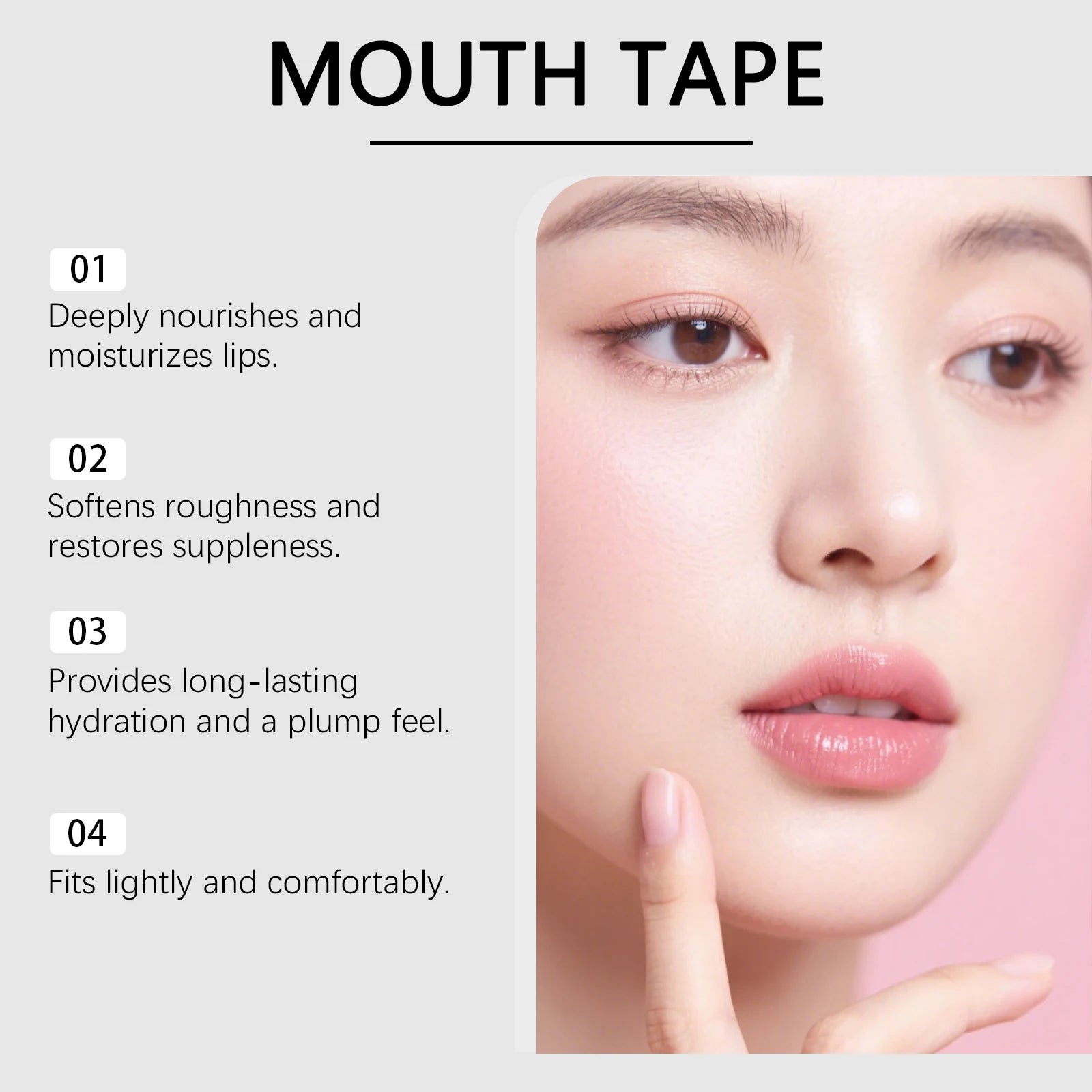 Mouth Tape Lip Care Sleeping Patch Hydrating Moisturizing Collagen Hyaluronic Acid Soft Breathable Lips Night Mask 30 Patches Oasis Select