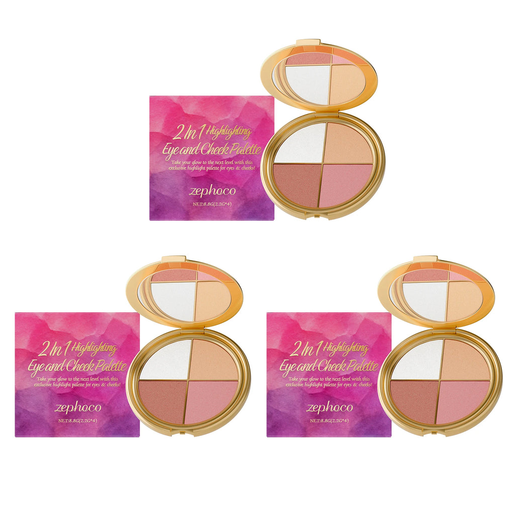 Eelhope 3-in-1 Face Palette – Highlighter, Eyeshadow & Blush Face Makeup Palette Oasis Select 26.4g boxed
