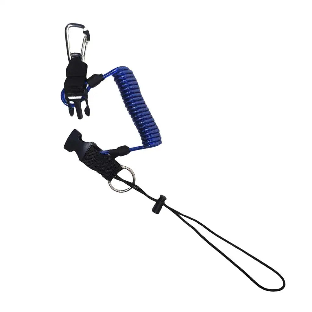 Scuba Safety Diving Lanyard Spiral Spring Coil Lanyard Swivel Hook TPU Camera Anti-lost Rope with Quick Release Buckle Oasis Select