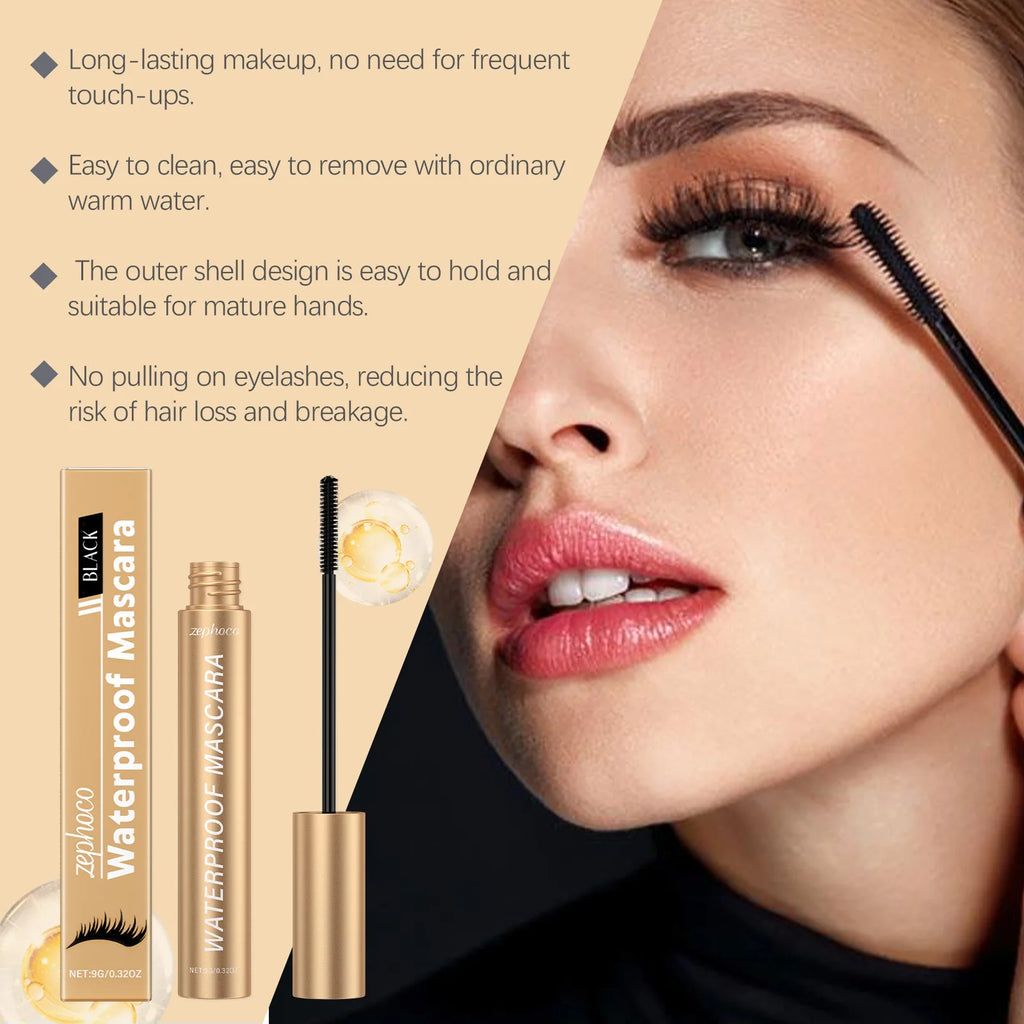 Black Curling Mascara - Naturally Lengthens and Curls, Non-Clumping, Long-Lasting, Everyday Mascara Oasis Select