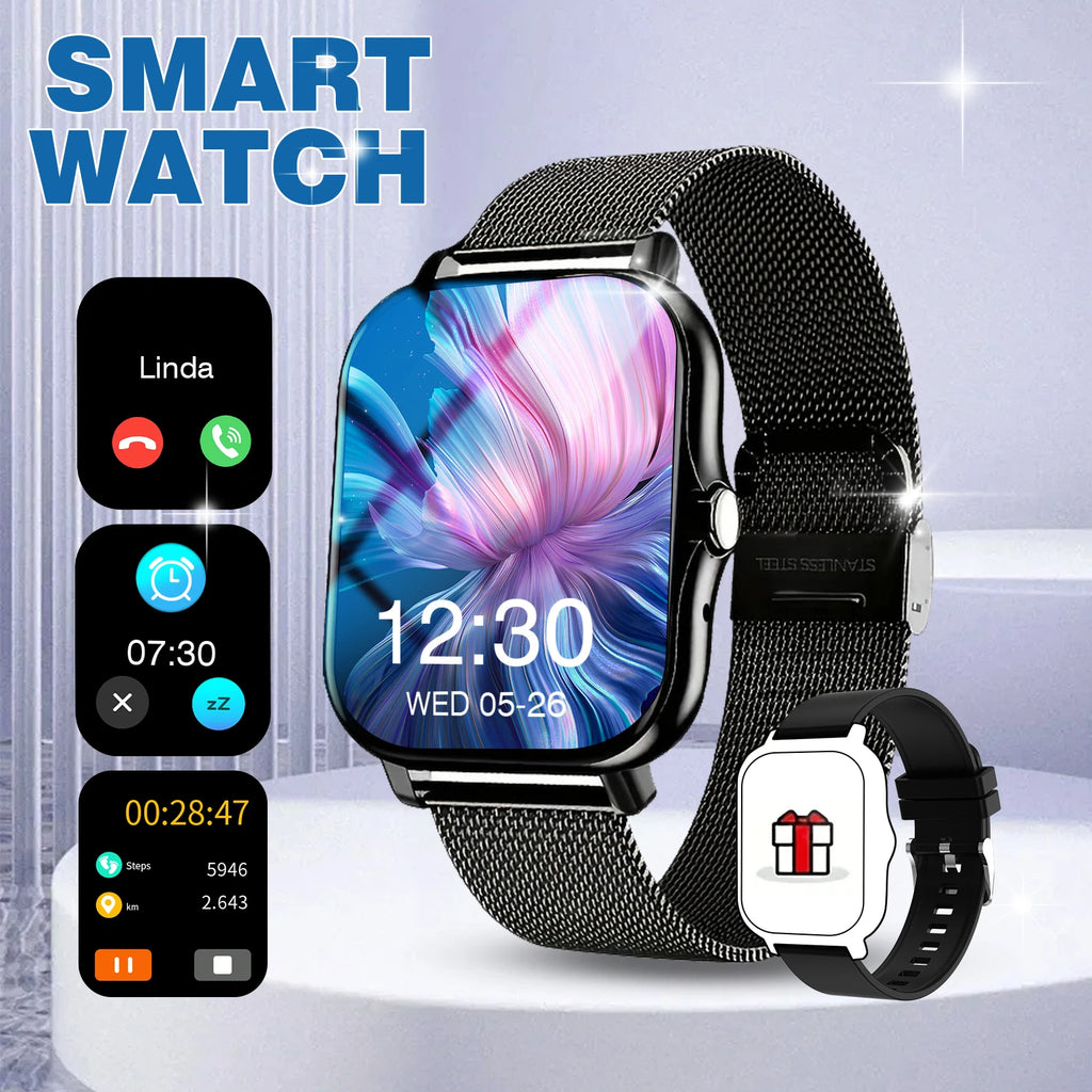 LOMAXFR Smart Watch – Bluetooth Calling, Fitness & Music