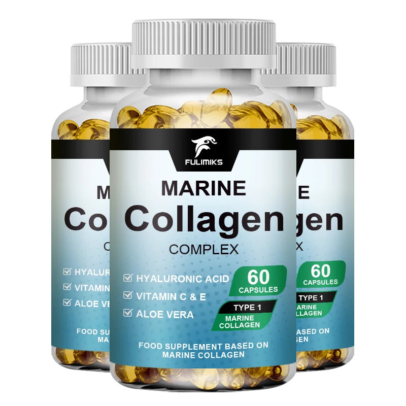 Marine Collagen Capsules with Hyaluronic Acid – Skin, Hair & Nails