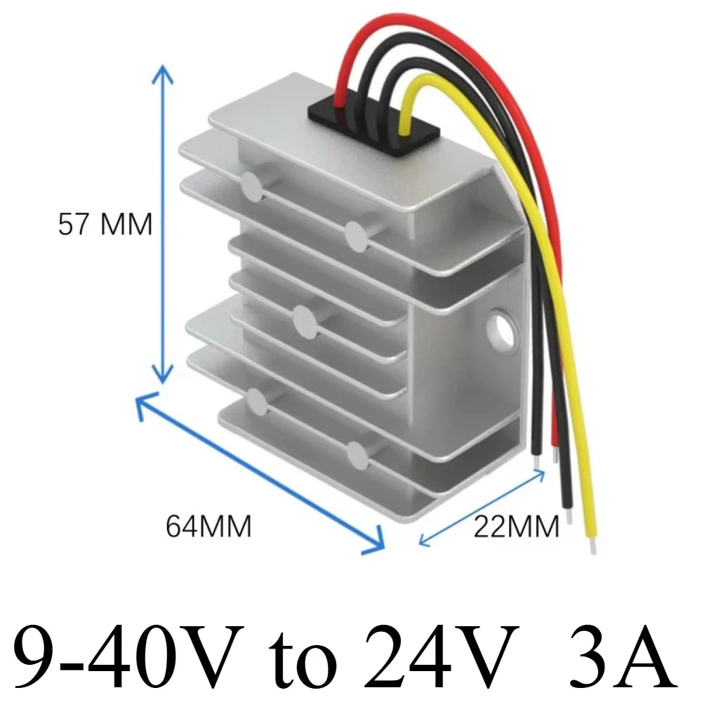 9-40V 12V 24V 36V to 24V 2A-30A Step-up/down DC Power Converter Car Voltage Stabilizer Boost Buck Module Solar Regulator Oasis Select 9-40V to 24V 3A