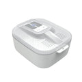 WISH Smart Defroster For Thawing Of Defrosting Tray For Meat - Home Use Temperature Control Device With Draining Basket Oasis Select White