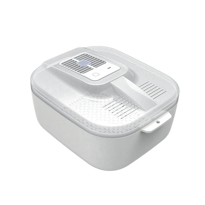 WISH Smart Defroster For Thawing Of Defrosting Tray For Meat - Home Use Temperature Control Device With Draining Basket Oasis Select White