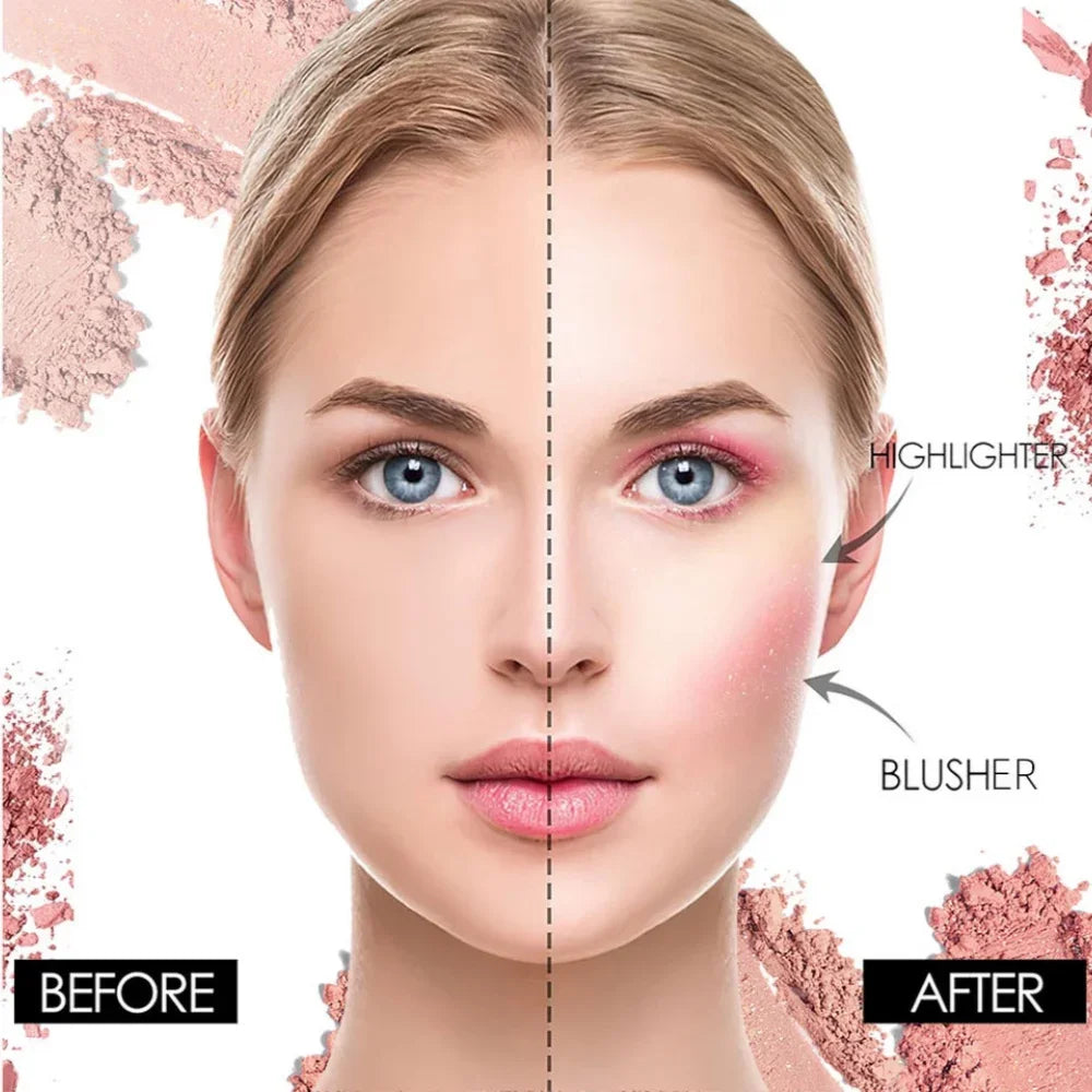 Cream Blush Palette 3 Color Highlighter Contouring Face Brightening Waterproof Long Lasting Makeup Kit Cosmetics Oasis Select