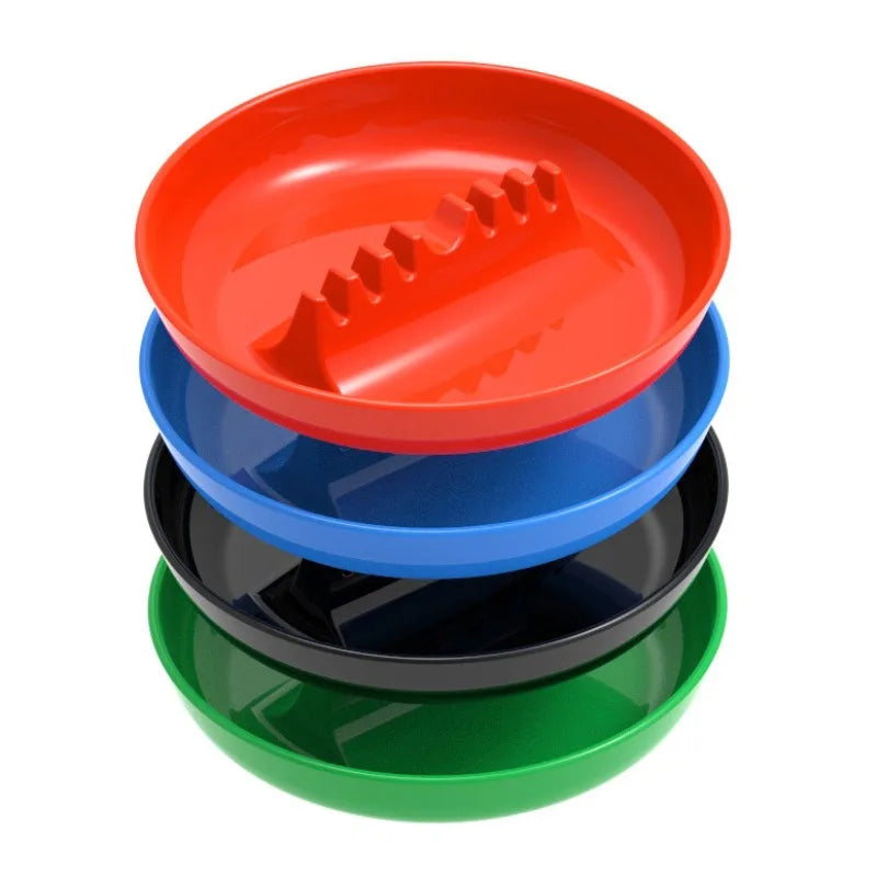 Personalized Creative Plastic Fireproof Ashtray Drop-Resistant Non-Fragile round Melamine Ashtray Household Office Decoration Oasis Select