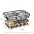 Cigar Box with Alcohol Nourishing Transparent Built-in Hygrometer Sealed Cigar Moisturizing Box Large-capacity Storage Oasis Select Large three-layer B