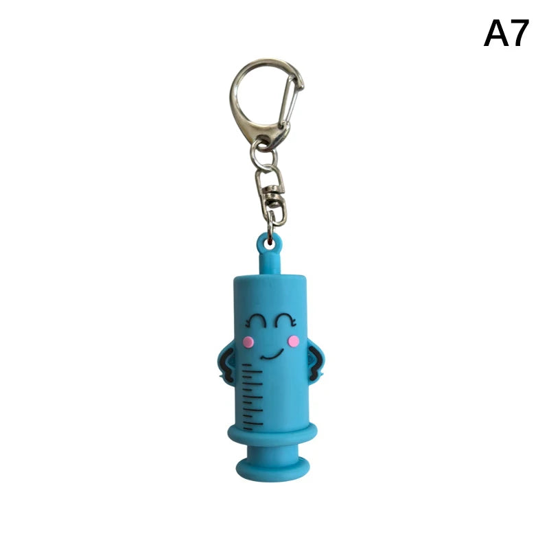 Syringe-Shaped Ampoule Bottle Opener Keychain Rubber Cutter Aid Medication Vial Breaker Tool For Home Nurses And Doctors Oasis Select A7
