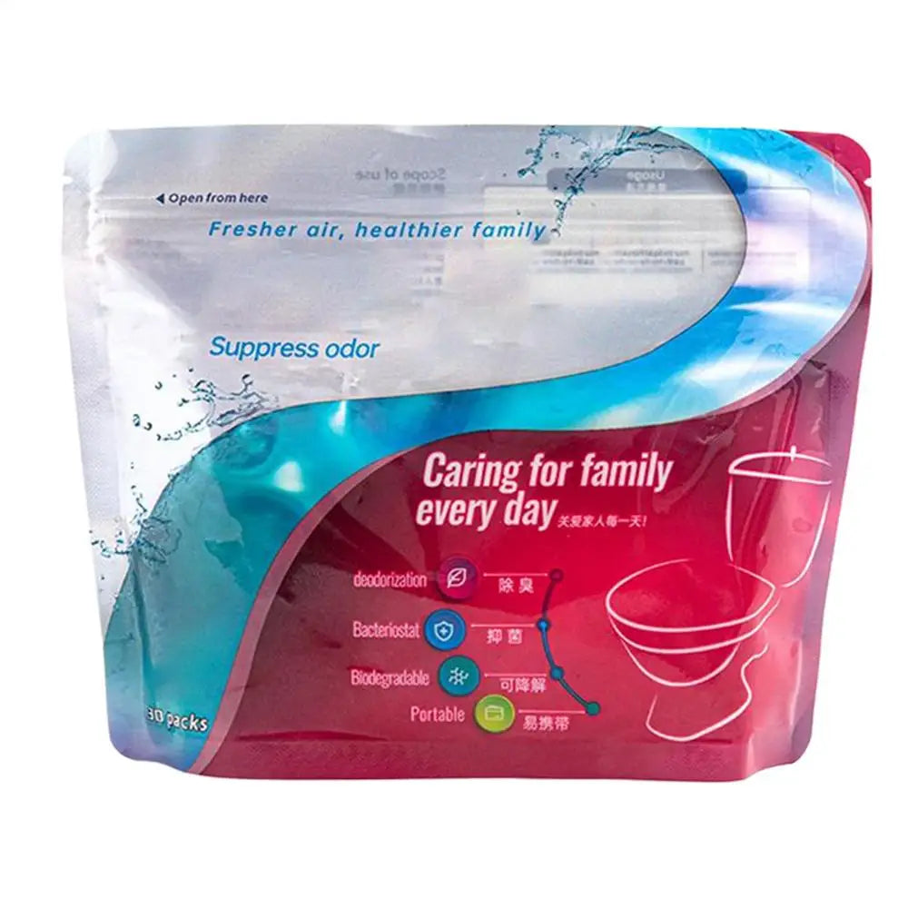 30 Pieces Pee Powder Liquid Solidifier Portable Toilet Powder Liquid Waste Gelling Deodorizing Powder for Travel Portable Toilet Oasis Select Portable Toilet Powd
