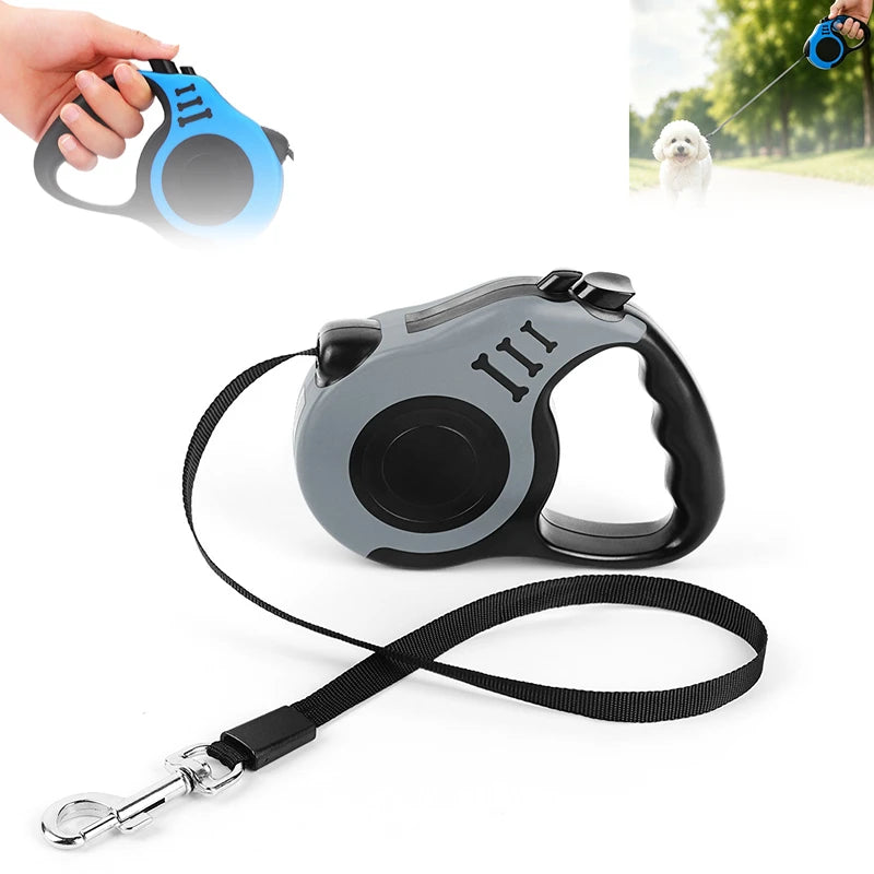 3m 5m Dog Leash for Small Dogs Cat Automatic Retractable Durable Nylon Lead Puppy Outdoor Travel Walking Hiking Traction Rope Oasis Select