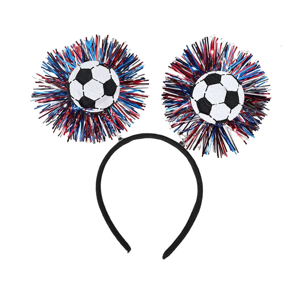 Soccer Fan Glasses & Hair Hoop Photo Booth Prop | Party Dress-Up
