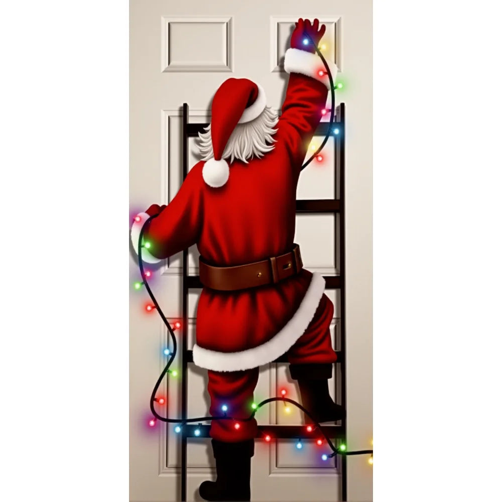 Christmas Snowman & Santa Door Cover Banner | Holiday Decor
