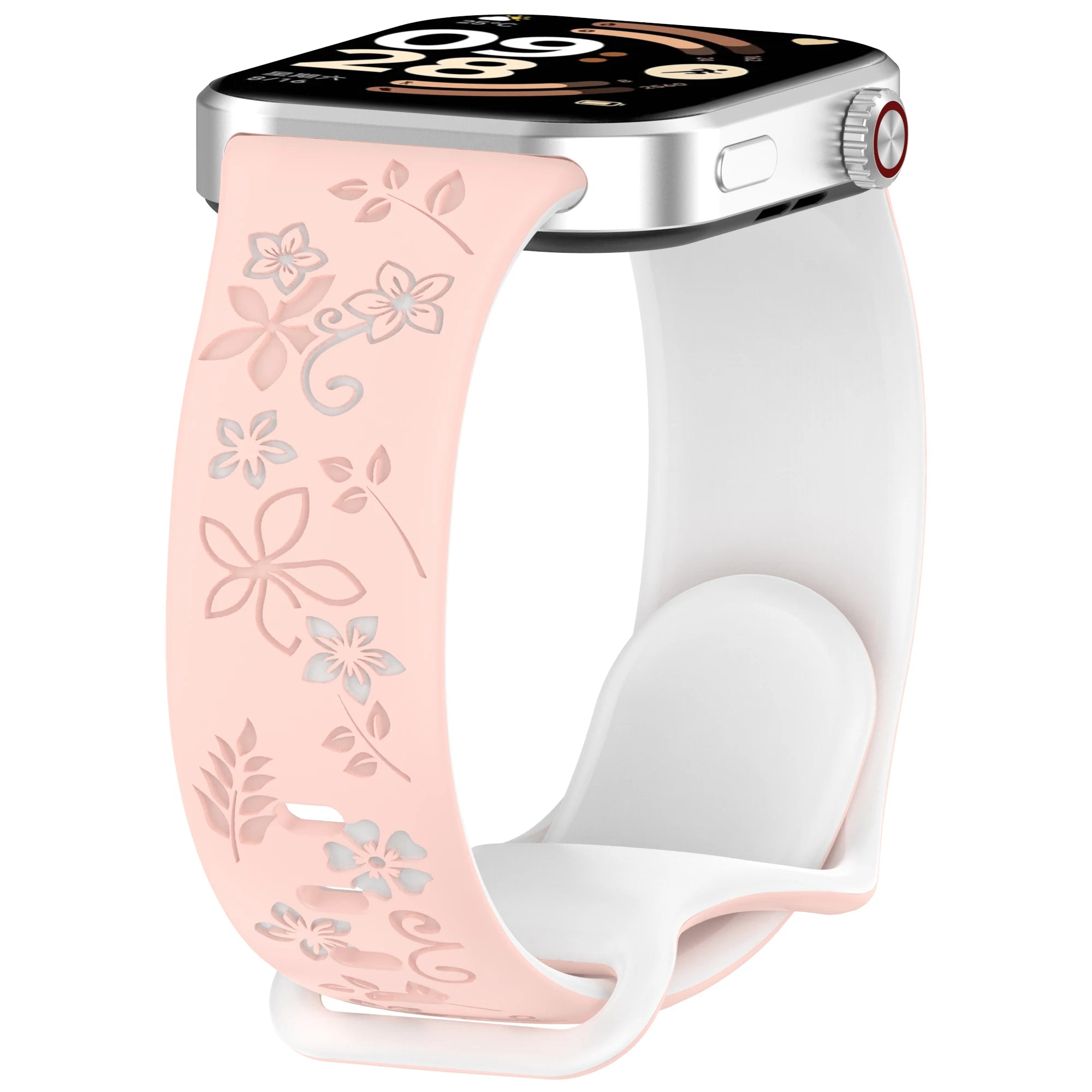 Two-Tone Floral Silicone Strap for Redmi Watch & Mi Band 8/9 Pro Silicone Watch Strap Oasis Select